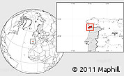 Blank Location Map of Minho-Lima, highlighted country