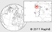 Blank Location Map of Minho-Lima, highlighted parent region, within the entire country
