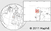 Blank Location Map of Minho-Lima, highlighted parent region