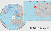 Gray Location Map of Minho-Lima, within the entire country