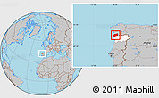 Gray Location Map of Minho-Lima, highlighted parent region