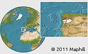Satellite Location Map of Minho-Lima, highlighted parent region