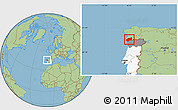 Savanna Style Location Map of Minho-Lima, highlighted country, highlighted parent region