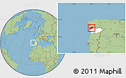 Savanna Style Location Map of Minho-Lima, highlighted parent region