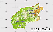 Physical Map of Minho-Lima, cropped outside