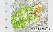 Physical Map of Minho-Lima, lighten, semi-desaturated