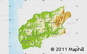 Physical Map of Minho-Lima, single color outside