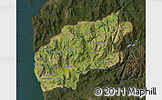 Satellite Map of Minho-Lima, darken