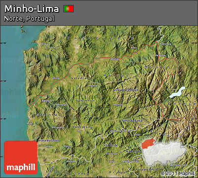 Satellite Map of Minho-Lima