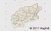 Shaded Relief Map of Minho-Lima, cropped outside