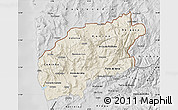 Shaded Relief Map of Minho-Lima, desaturated