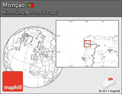 Blank Location Map of Monçao