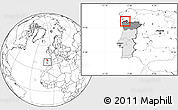 Blank Location Map of Monçao, highlighted country, highlighted grandparent region, within the entire country
