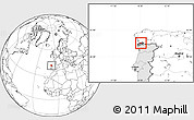 Blank Location Map of Monçao, highlighted country, highlighted parent region
