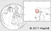 Blank Location Map of Monçao, highlighted grandparent region