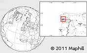 Blank Location Map of Monçao, highlighted parent region, highlighted grandparent region