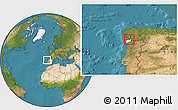 Satellite Location Map of Monçao, highlighted parent region