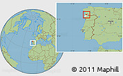 Savanna Style Location Map of Monçao, highlighted parent region, within the entire country