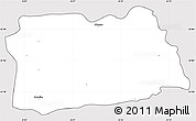Silver Style Simple Map of Monçao, cropped outside