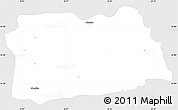 Silver Style Simple Map of Monçao, single color outside