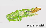 Physical Panoramic Map of Minho-Lima, cropped outside