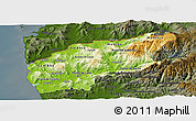 Physical Panoramic Map of Minho-Lima, darken