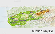 Physical Panoramic Map of Minho-Lima, lighten