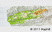 Physical Panoramic Map of Minho-Lima, lighten, semi-desaturated