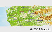Physical Panoramic Map of Minho-Lima