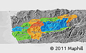 Political Panoramic Map of Minho-Lima, desaturated