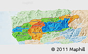Political Panoramic Map of Minho-Lima, lighten