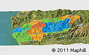 Political Panoramic Map of Minho-Lima, satellite outside