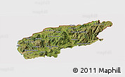 Satellite Panoramic Map of Minho-Lima, cropped outside