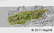 Satellite Panoramic Map of Minho-Lima, lighten, desaturated