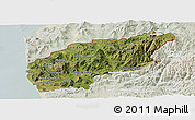 Satellite Panoramic Map of Minho-Lima, lighten