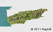 Satellite Panoramic Map of Minho-Lima, single color outside