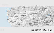 Silver Style Panoramic Map of Minho-Lima