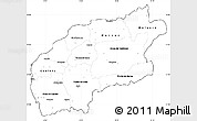 Blank Simple Map of Minho-Lima, cropped outside