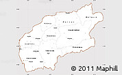 Classic Style Simple Map of Minho-Lima, cropped outside