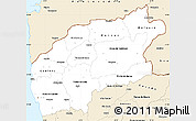 Classic Style Simple Map of Minho-Lima