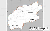 Gray Simple Map of Minho-Lima, cropped outside