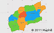 Political Simple Map of Minho-Lima, cropped outside