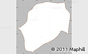 Gray Simple Map of Valença, cropped outside