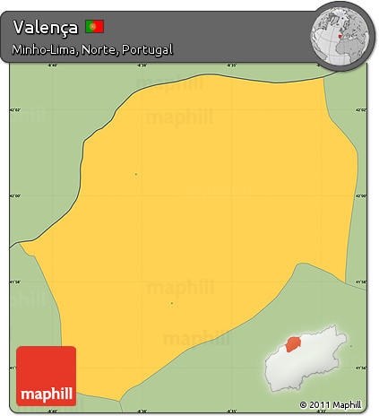 Savanna Style Simple Map of Valença