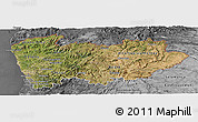 Satellite Panoramic Map of Norte, desaturated