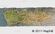 Satellite Panoramic Map of Norte, semi-desaturated