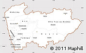 Classic Style Simple Map of Norte, cropped outside