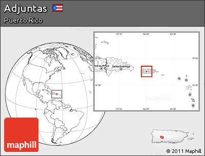 Blank Location Map of Adjuntas