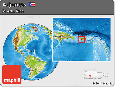 Physical Location Map of Adjuntas