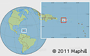 Savanna Style Location Map of Adjuntas, highlighted country, within the entire country